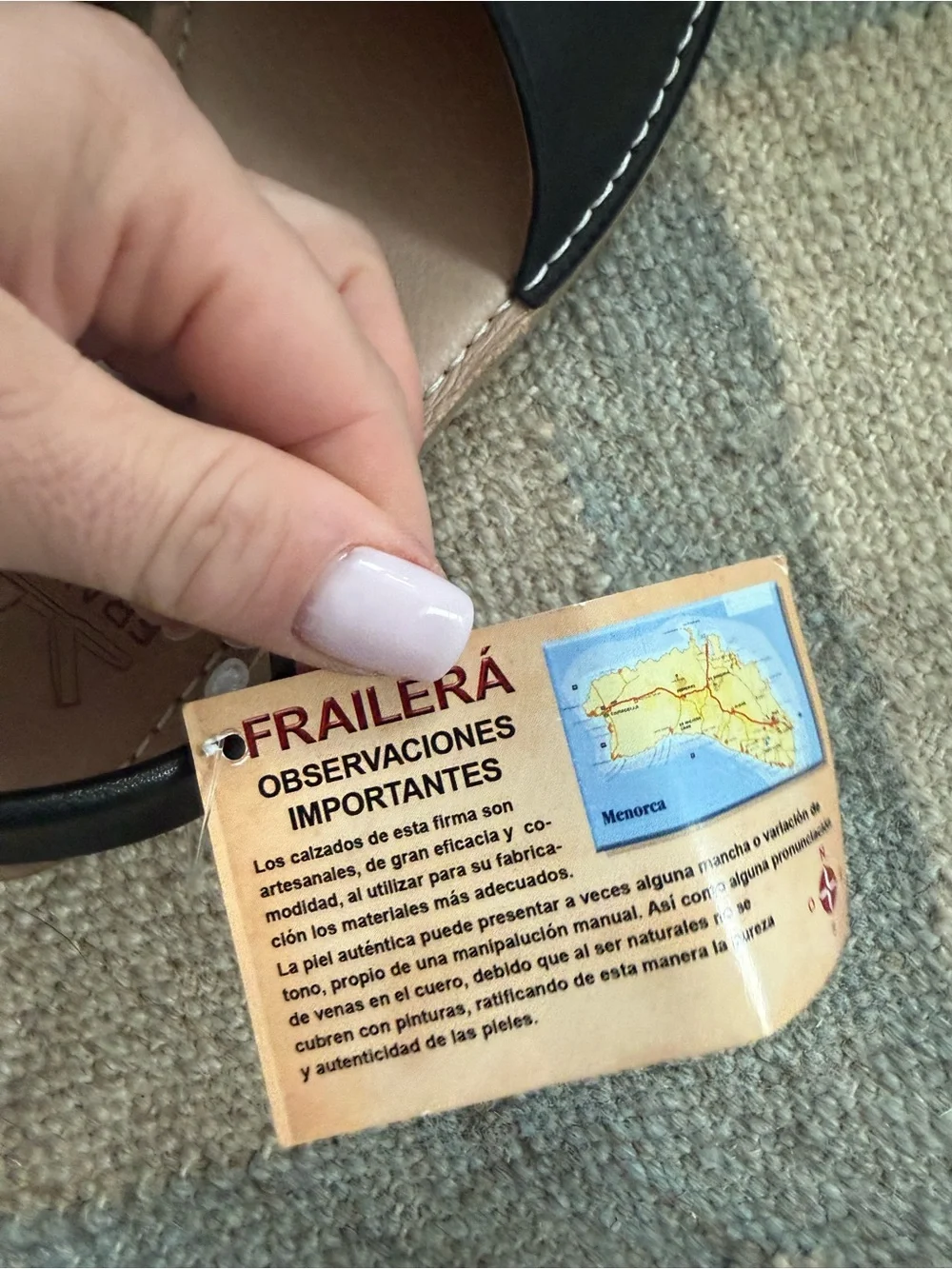 Frailera Menorcan Avarcas sandals in Black Size 38 US7.5 NWT